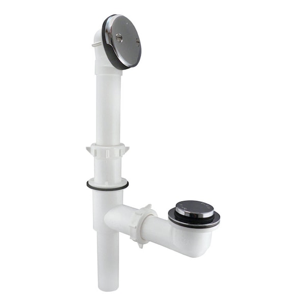 Keeney Foot Lok Stop 1-1/2 in. D Chrome Plastic Triad Bath Drain